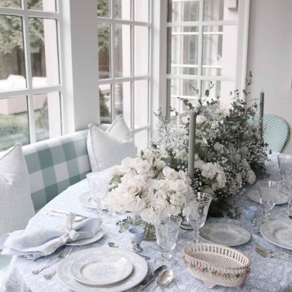 elegant interior decor and table setting
