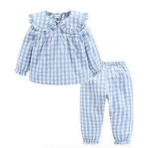 gingham pajamas - pastel children's clothing