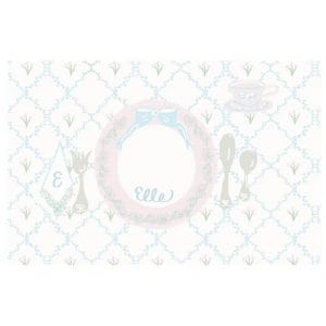 pastel bow plate placemat