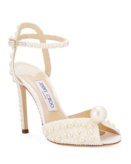 jimmy choo bridal heels with pearl - bridal