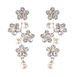 Crystal + Pearl Bridal Earrings