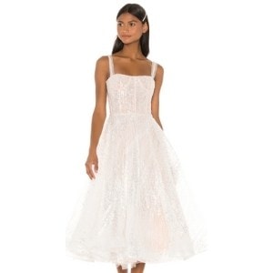 Sequin Bridal Midi Dress