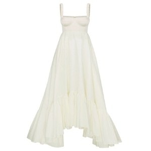 Asymmetrical Bridal Maxi Dress