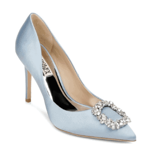 bridal pastel style blue wedding shoes