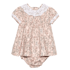 classic baby floral girl outfit