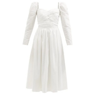 grandmillennial bridal white dress