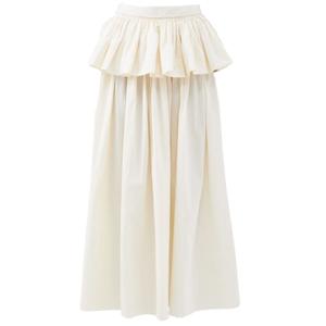 cream maxi skirt