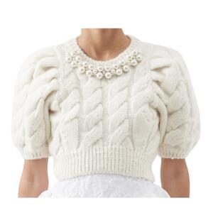 pearl knit sweater