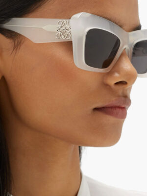 LOEWE EYEWEAR Anagram-logo cat-eye acetate sunglasses