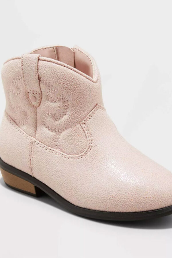 Toddler Girls' Addie Shimmer Zipper Western Boots