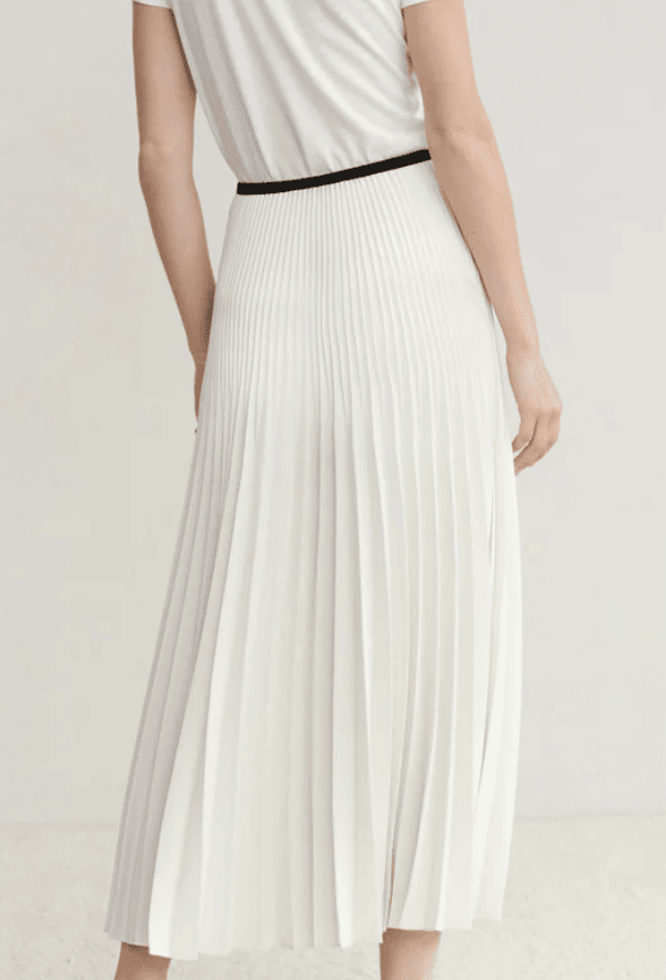 jenni kayne pleated skirt white