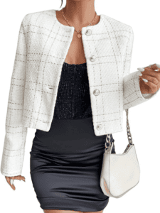 Amazon fall fashion - white boucle jacket