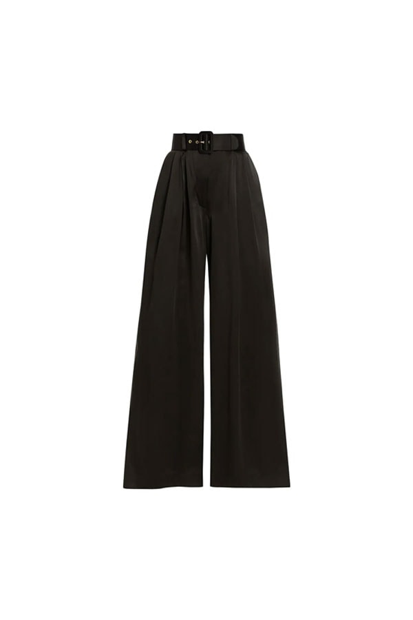 belted easy trousers