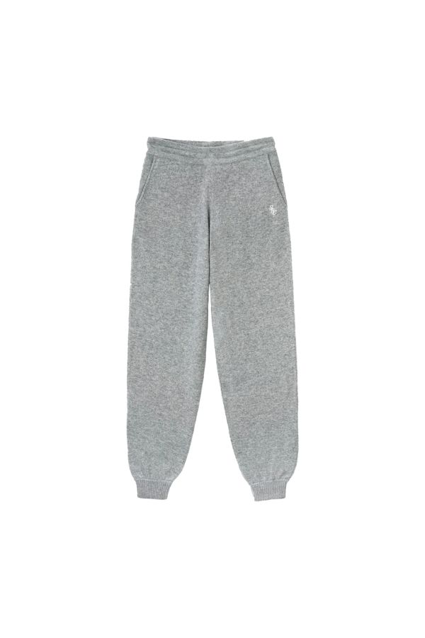 Sporty & Rich embroidered-logo cashmere track pants