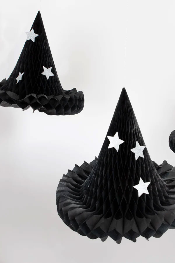 Meri Meri Halloween witch hats with stars