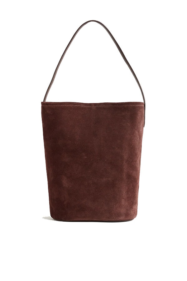 Berkeley bucket bag in leather and suede jcrew