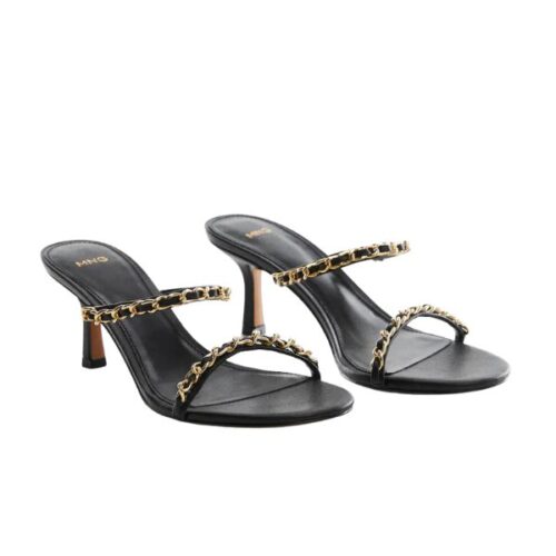 Mango High-heeled sandal with chain detail