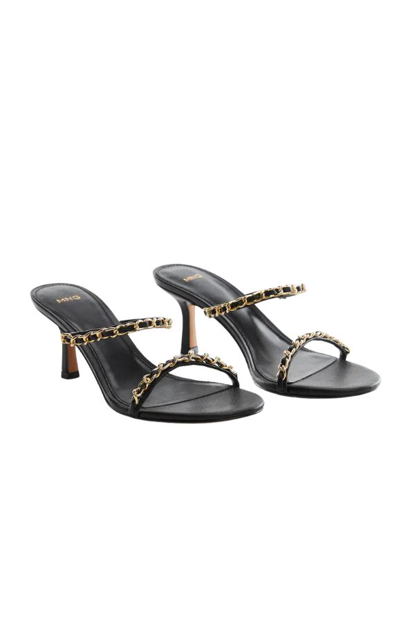 Mango High-heeled sandal with chain detail