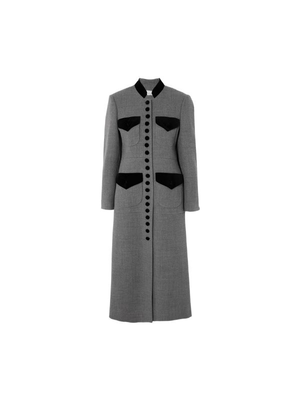 wool button coat