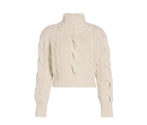 Zimmermann Luminosity Cropped Cable-Knit Sweater