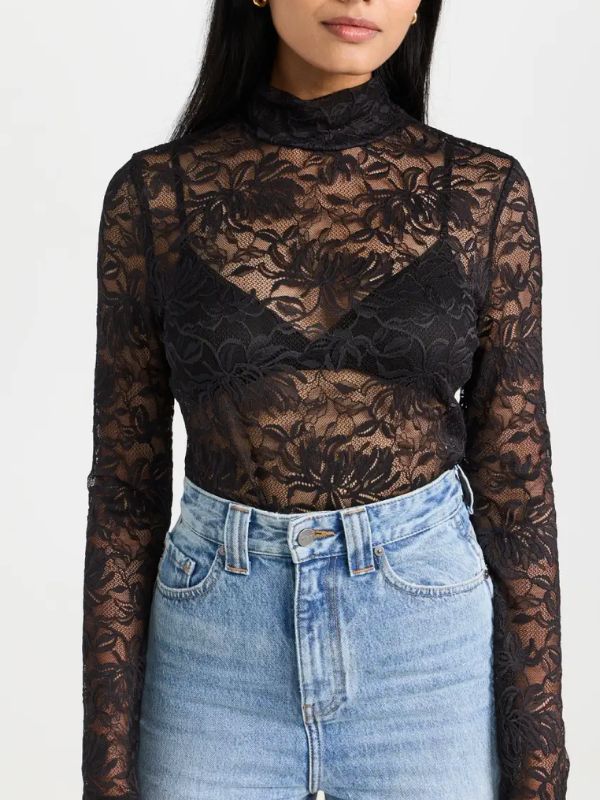 Hill House Home - black lace top The Pia Top