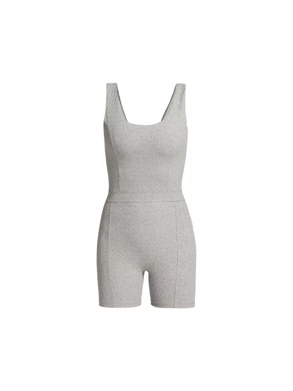 Year of Ours Johanna Rib-Knit Shortie Jumpsuit