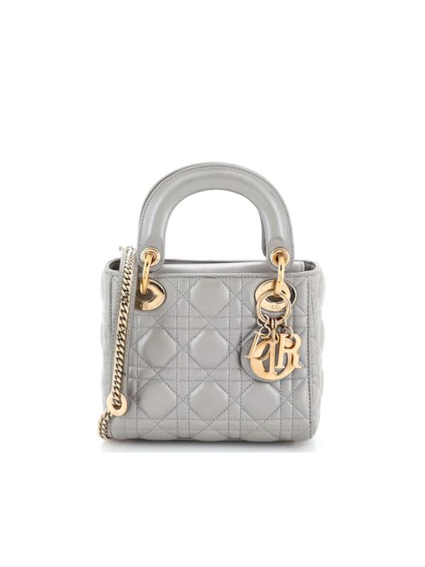 Christian Dior Lady Dior Chain Bag Cannage Quilt Lambskin Mini