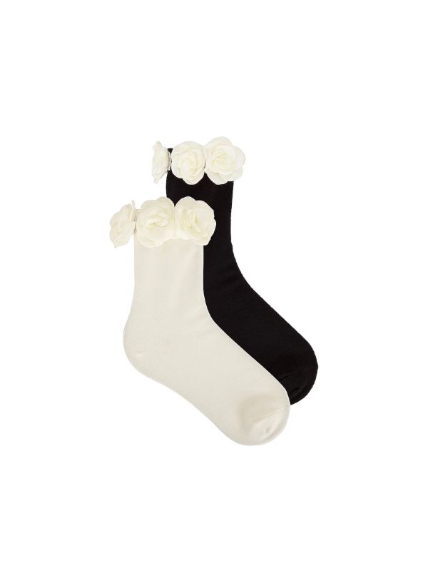 parisian socks with rosettes