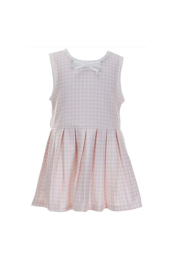Edgehill Collection x The Broke Brooke Little Girls 2T-6X Lillian Gingham Print Pleated Tennis Dress