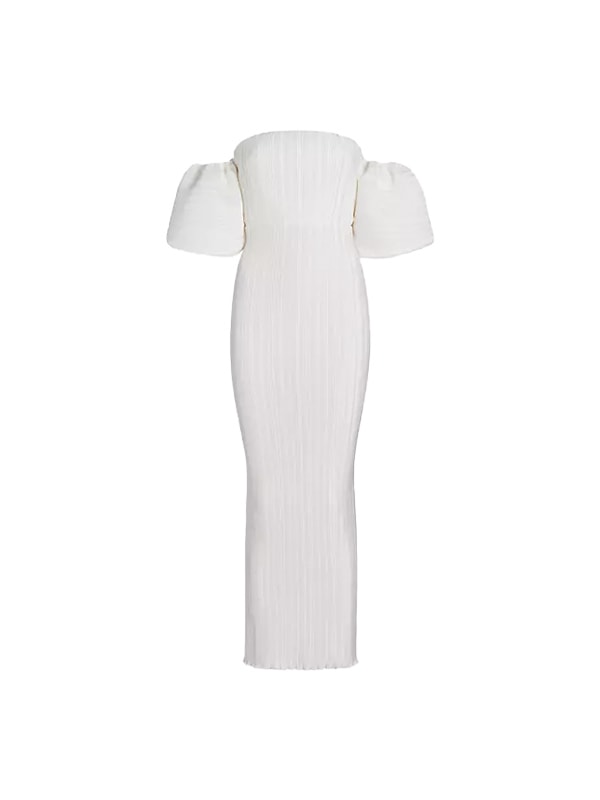 L'Idée Bridal Sirene Puff-Sleeve Gown
