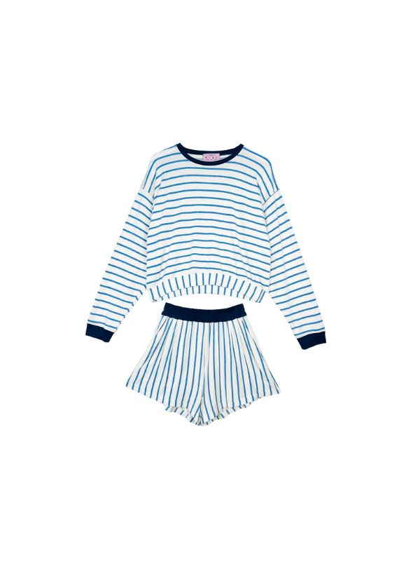 striped shorts set