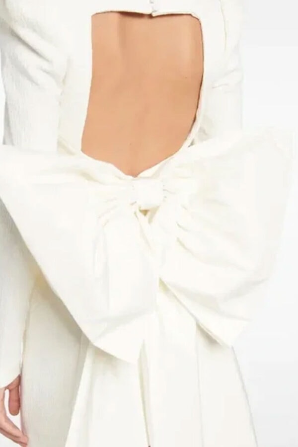 Rebecca vallance white bow dress.