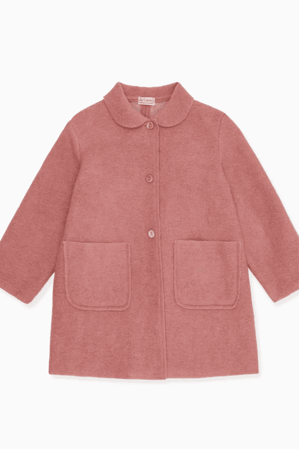 La Coqueta Pink Henrietta Girl Wool Coat