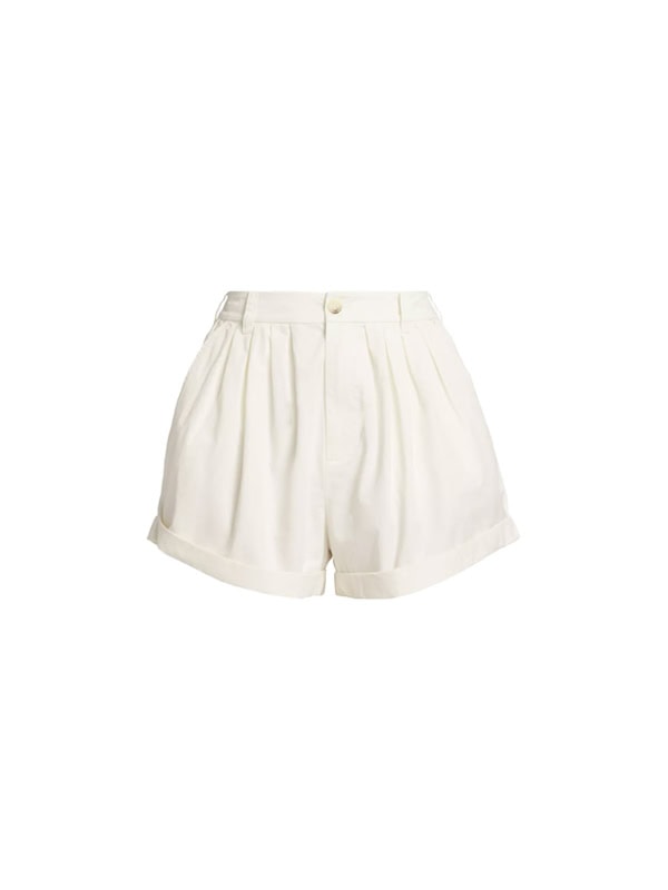 D Ô E N Paige Pleated Cotton Shorts