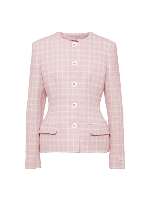 versace pink tweed lady jacket