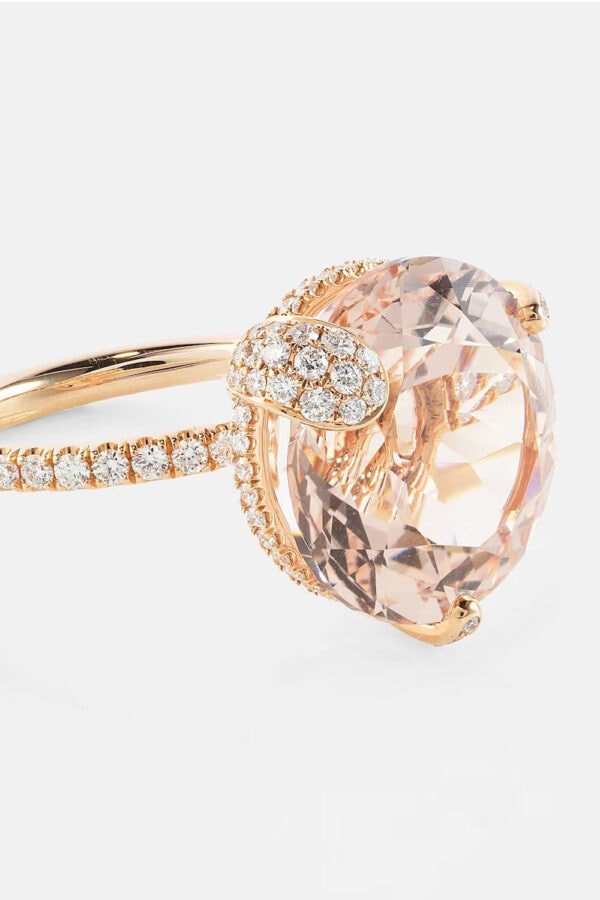 BUCHERER FINE JEWELLERY Peekaboo 18kt rose gold ring with morganite and diamonds
