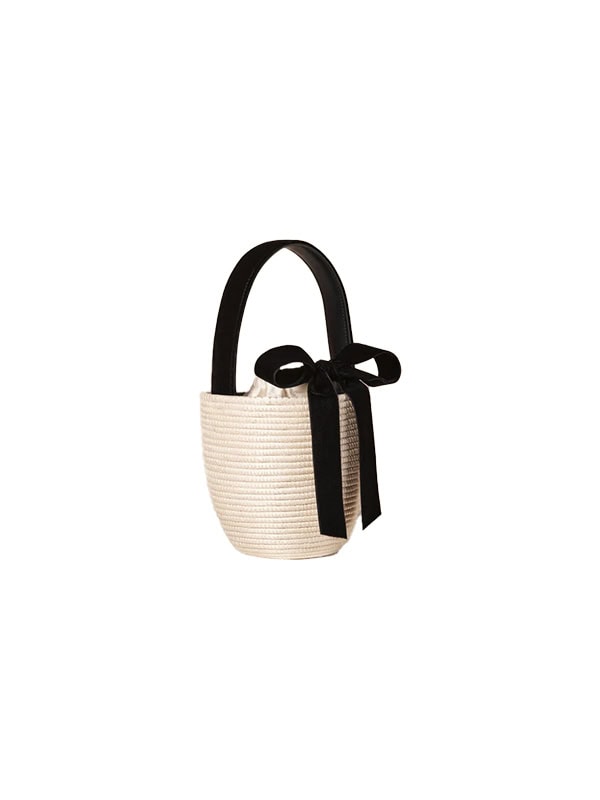 BOW PARTY PAIL Ivory & Black