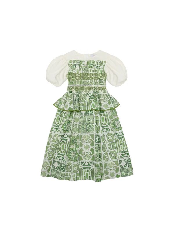 THE MIDDLE DAUGHTER In Good Shape Smocked Dress, Parterre