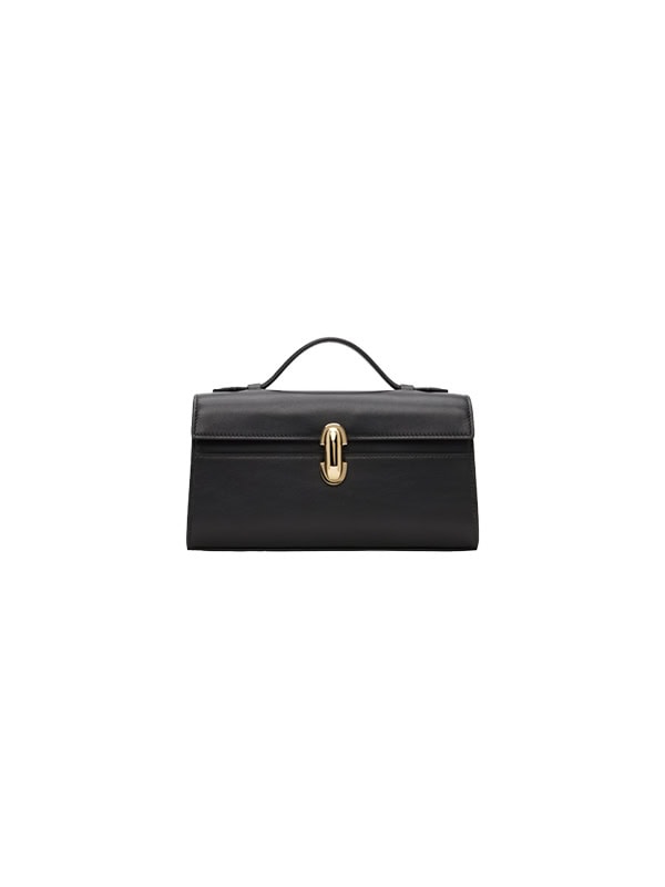 SAVETTE Black Symmetry Pochette Top Handle Bag