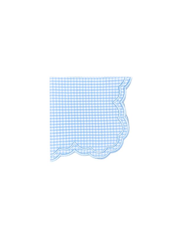 FLYING SHEEP COUNTRY BETTINA-GINGHAM NAPKIN IN BLUE, SET OF 4