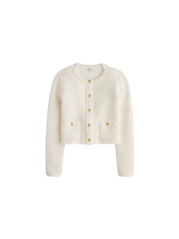 Emilie sweater lady jacket in textured cotton blend