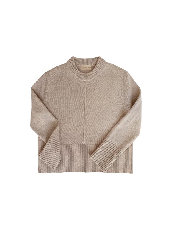 CLASSIC SIX Cary Crew-Neck Sweater in Taupe