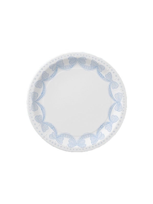 ZAZZLE Grandmillennial Watercolor Bows Paper Plates