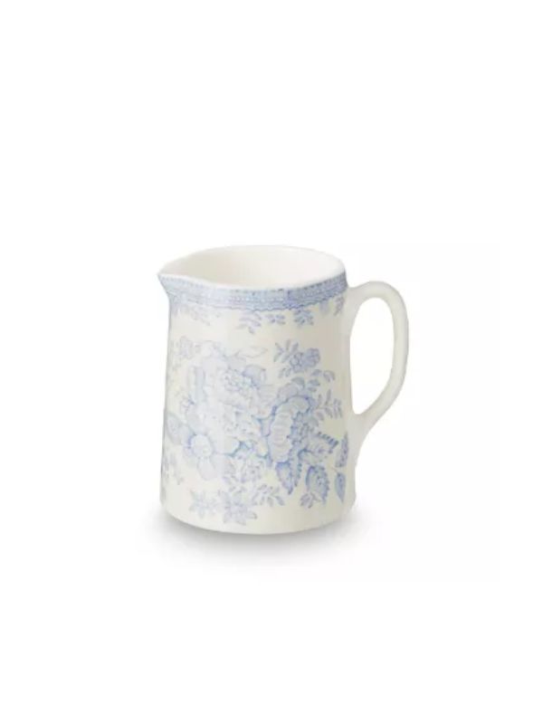 Small Blue Tankard Asiatic Pheasant Jug - Grandmillennial Kitchen Aesthetic