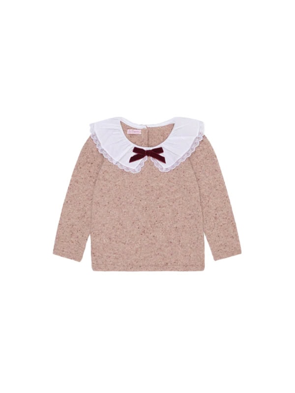 LA COQUETA Dusty Pink Isla Merino Girl Jumper