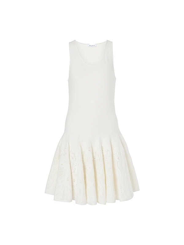 Alaïa Skater cotton lace minidress