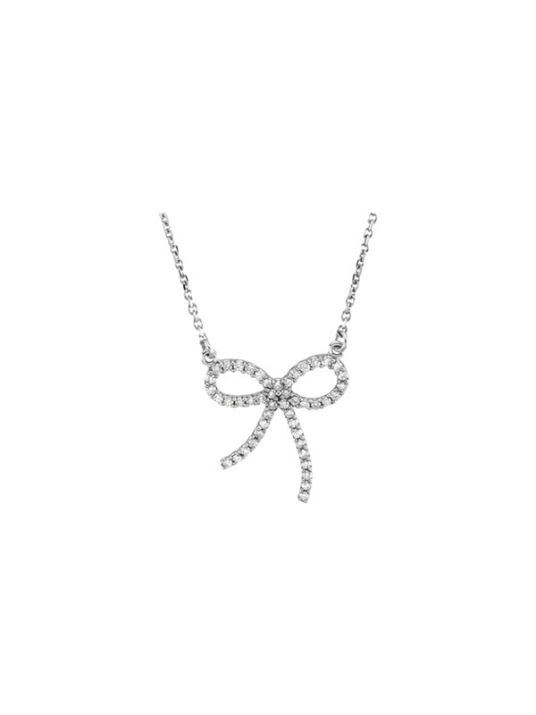 Henri Noël Diamond Bow Necklace