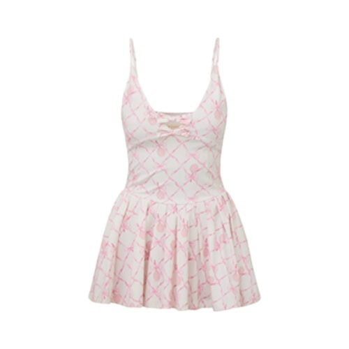 pink white tennis dress