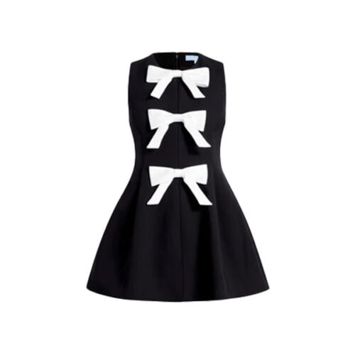 black hill house mini dress with white bows