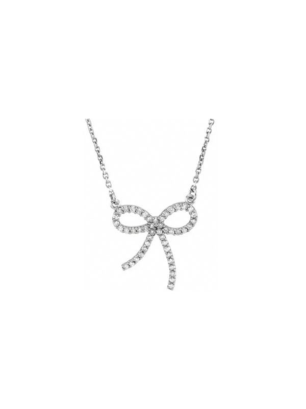 Henri Noël Diamond Bow Necklace